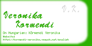 veronika kormendi business card